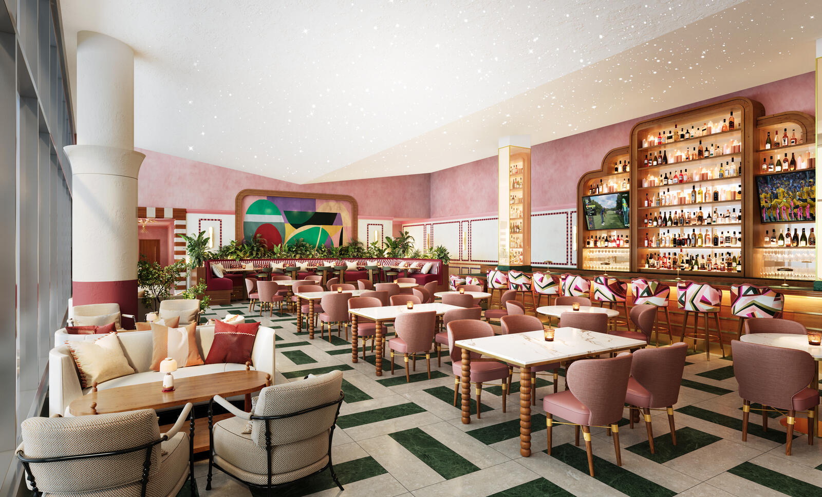 Savannah Signia rooftop bar interior